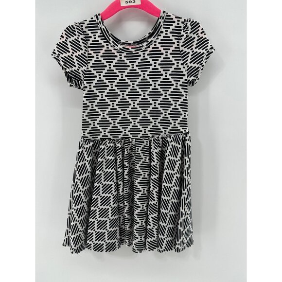 Dotdotsmile Girls Dress Size 2T Black and White Print New With Tags - Picture 1 of 3